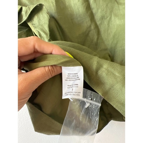 Cami NYC Cropped Pilar Ruffle Top Women's Tea Leaf Size 2 NWT - Picture 8 of 10